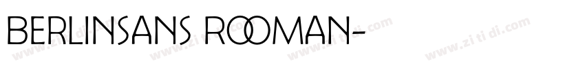 Berlinsans Roman字体转换